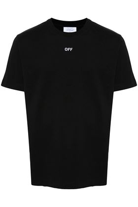 Black T-shirt with logo in the front OFF WHITE | OMAA027C99JER01A1001